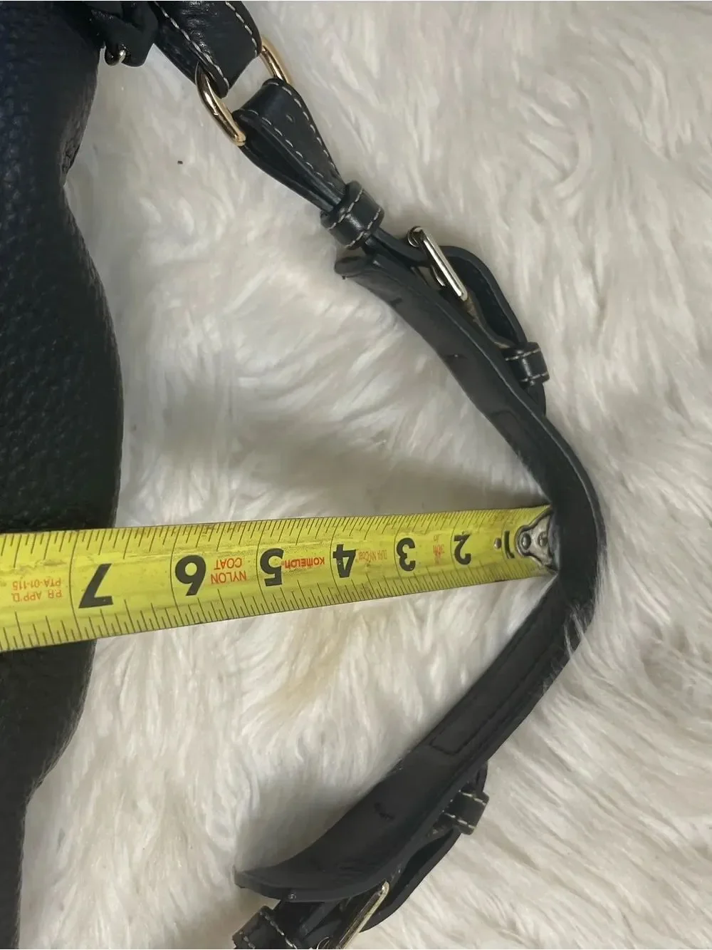 Dooney & Bourke Black Pebble Leather Hobo bag,gold tone hardwares